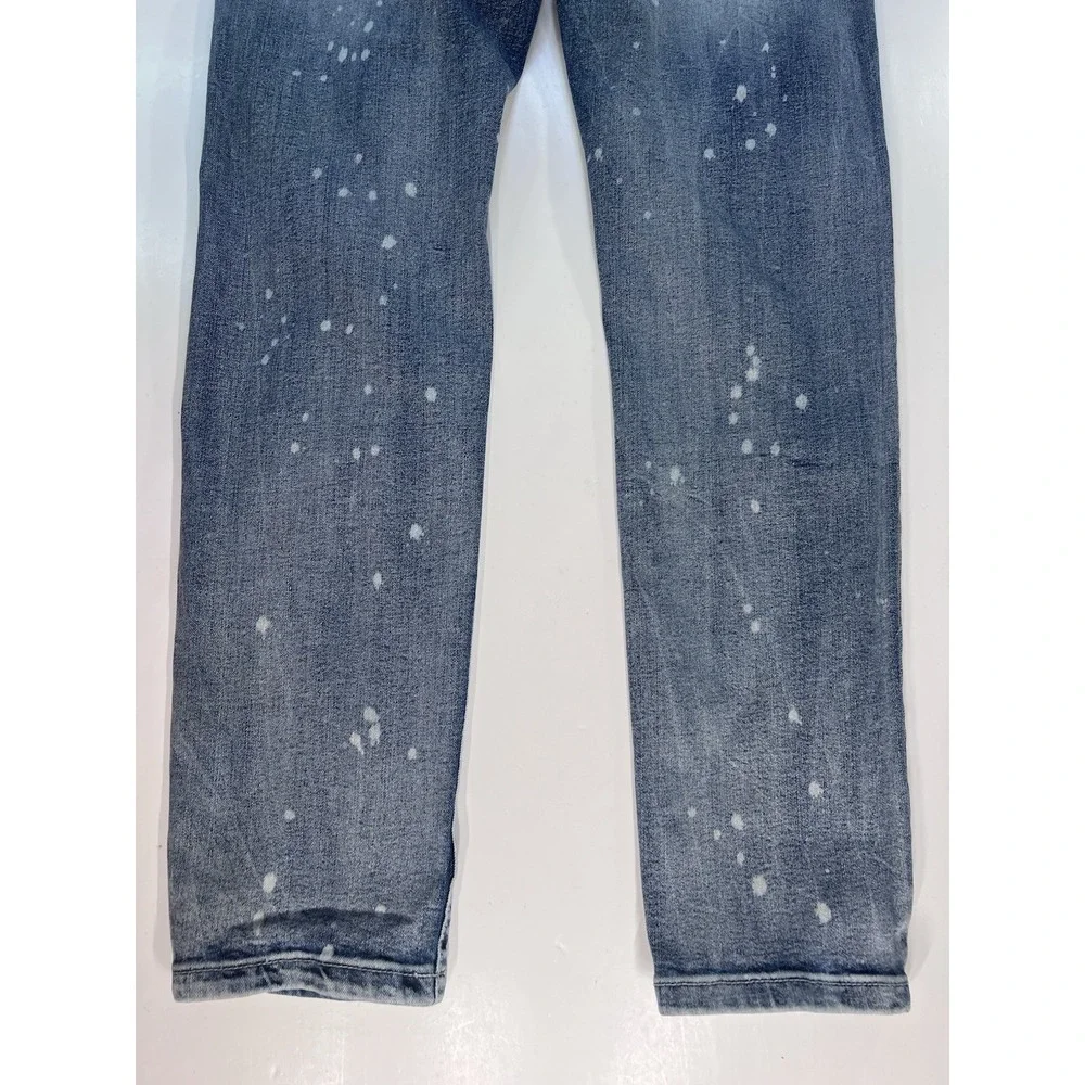 Waimea Jeans Mens Size 36x40 Blue‎ Skinny Fit Washed Denim Distressed Spotted